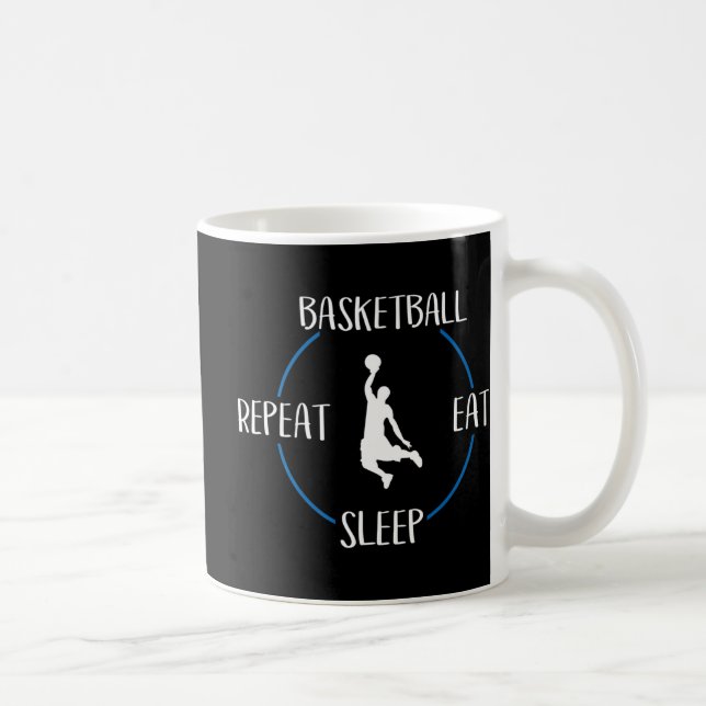 Basketball Eat Sleep Repeat Gift For Basketball Pl Coffee Mug (Right)