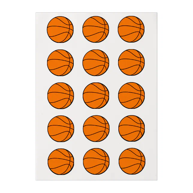Basketball Edible Frosting Rounds | Zazzle