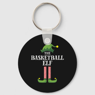 Basketball Elf Matching Family Group Christmas Par Keychain
