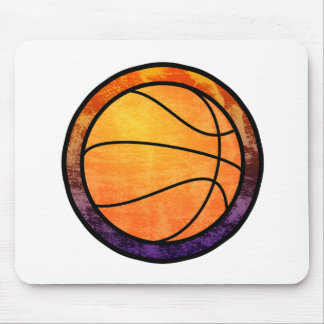 Basketball Emblem Orange Purple Mug Mouse Pad