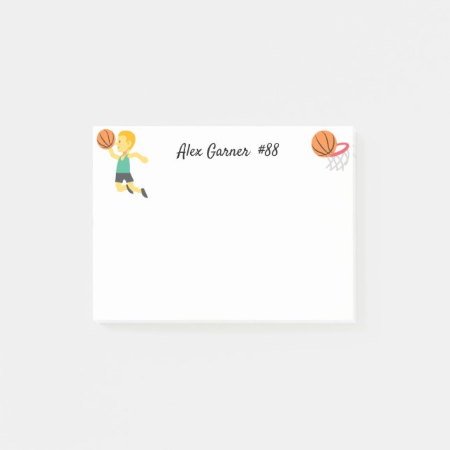 Basketball Emojis Post-it Notes (Front)