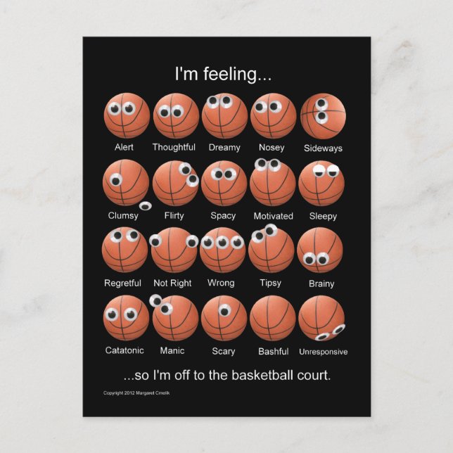 Basketball Emotions Postcard (Front)