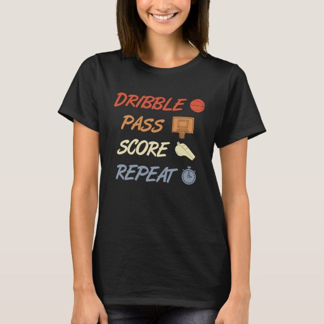 Basketball Enthusiast Retro Style Basketball Fan T-Shirt (Front)