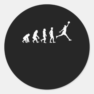 Basketball Evolution Champion Basketball Player Classic Round Sticker