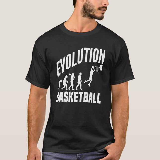 Basketball Evolution From Monkey To Men BBall Dunk T-Shirt (Front)
