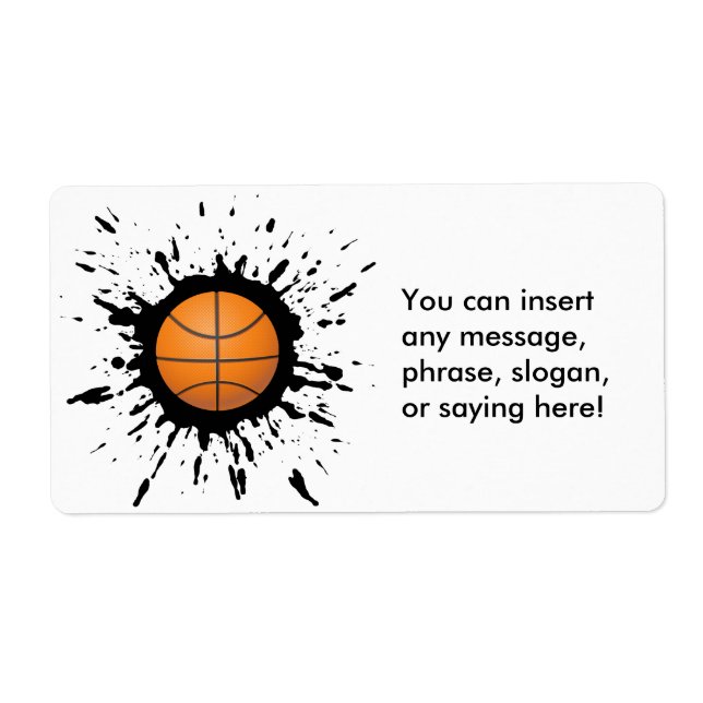 Basketball Explosion Label (Front)