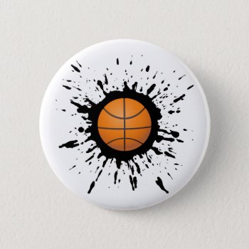 Basketball Explosion Pinback Button by TheArtOfPamela at Zazzle