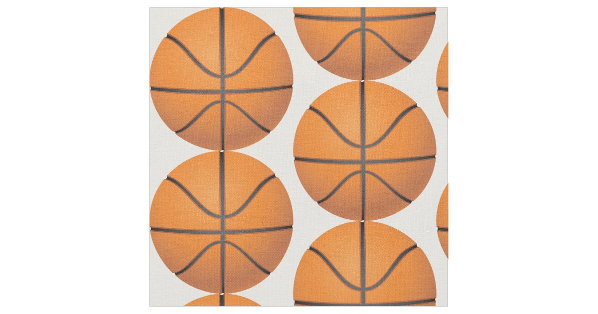 Basketball Fabric. Fabric Zazzle