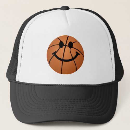 Basketball face trucker hat