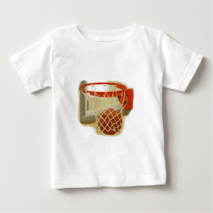 Basketball falling through hoop baby T-Shirt