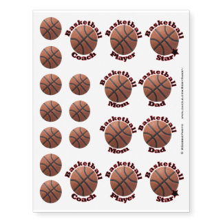 Basketball Family Variety Temporary Tattoos