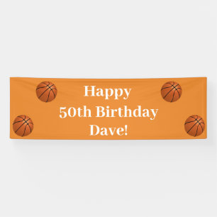 Basketball Fan Birthday Party Banner