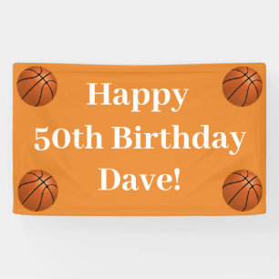 Basketball Fan Birthday Party Banner