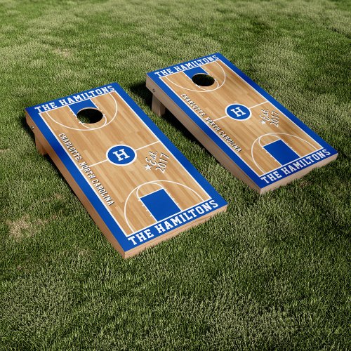 Basketball Fan Family  Favorite Team Colors Cornhole Set