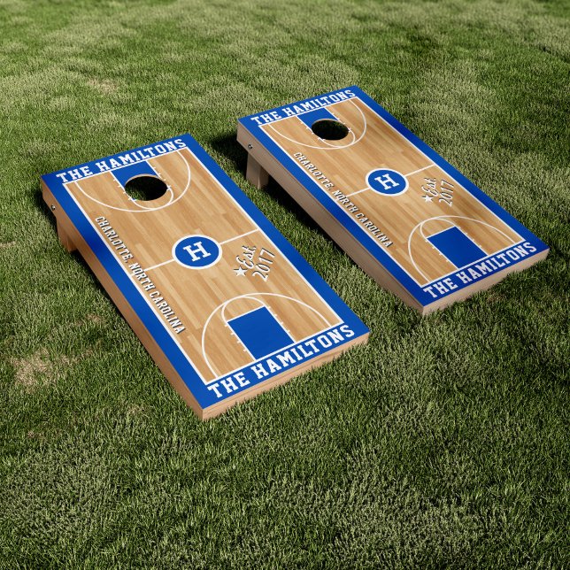 Basketball Fan Family | Favorite Team Colors Cornhole Set (Creator Uploaded)