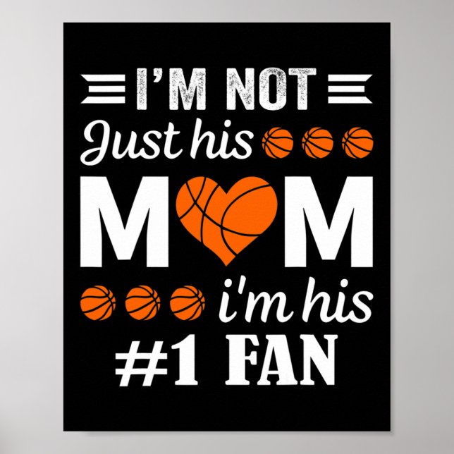 Basketball Fan Mom Quote  Poster (Front)