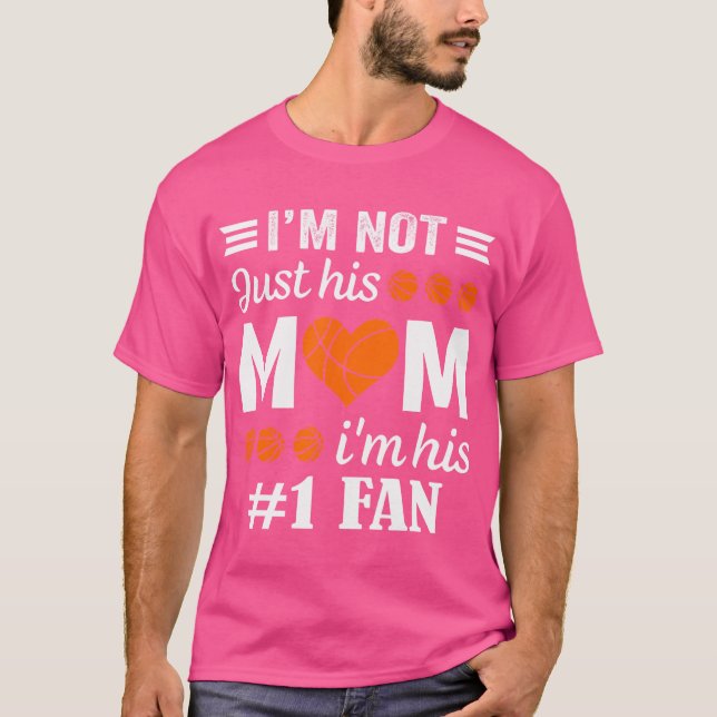 Basketball Fan Mom Quote T-Shirt (Front)