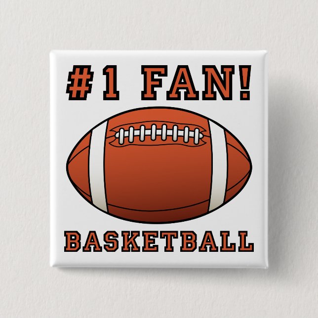 Basketball Fan Not Funny Button Badge Pin (Front)