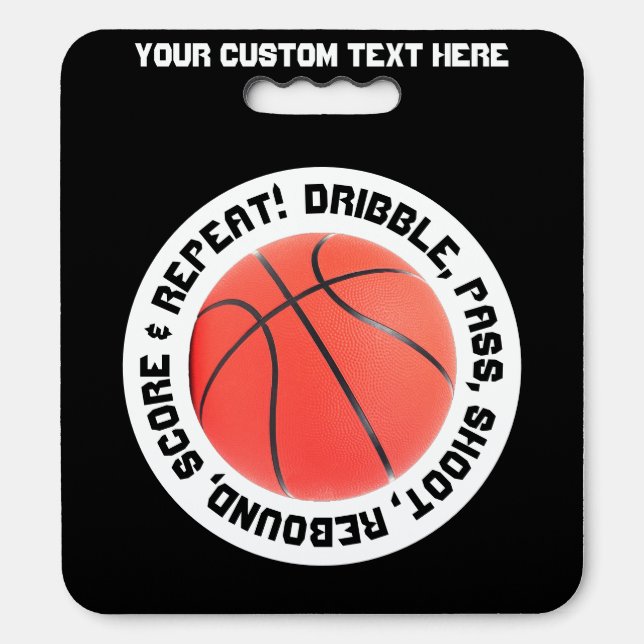 Basketball Fan Sports Dribble Customized Team Seat Cushion (Front Vertical)