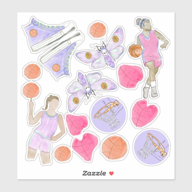 Basketball Fan Sticker (Sheet)