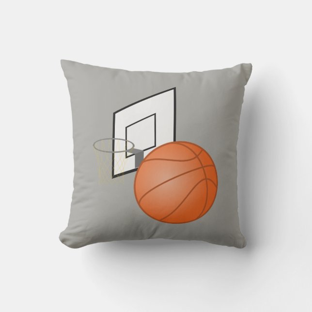 Basketball Fan Throw Pillow (Front)