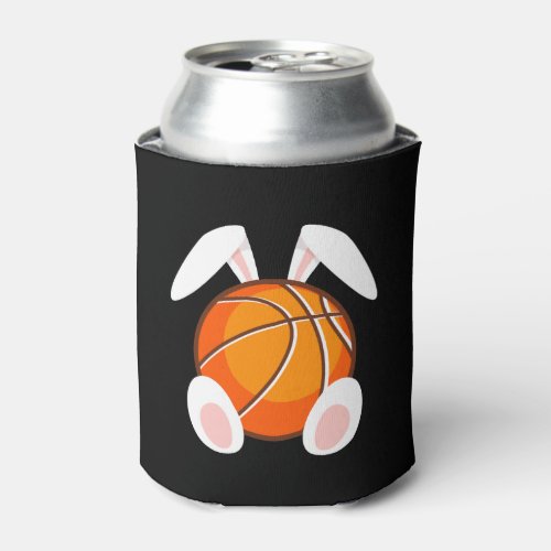 Basketball fans Easter Bunny Happy Easter Can Cooler