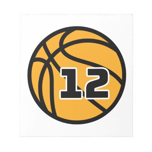 Basketball Fans Favorite Jersey Number 12 Notepad