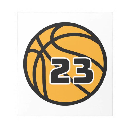 Basketball Fans Favorite Jersey Number 23 Notepad