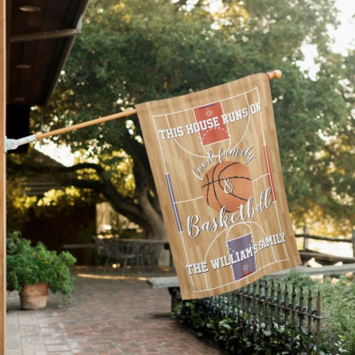 Basketball Fans House Flag