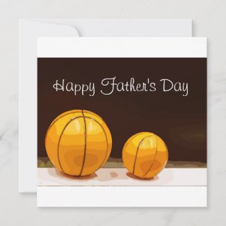 Basketball Father Day with father and son ball