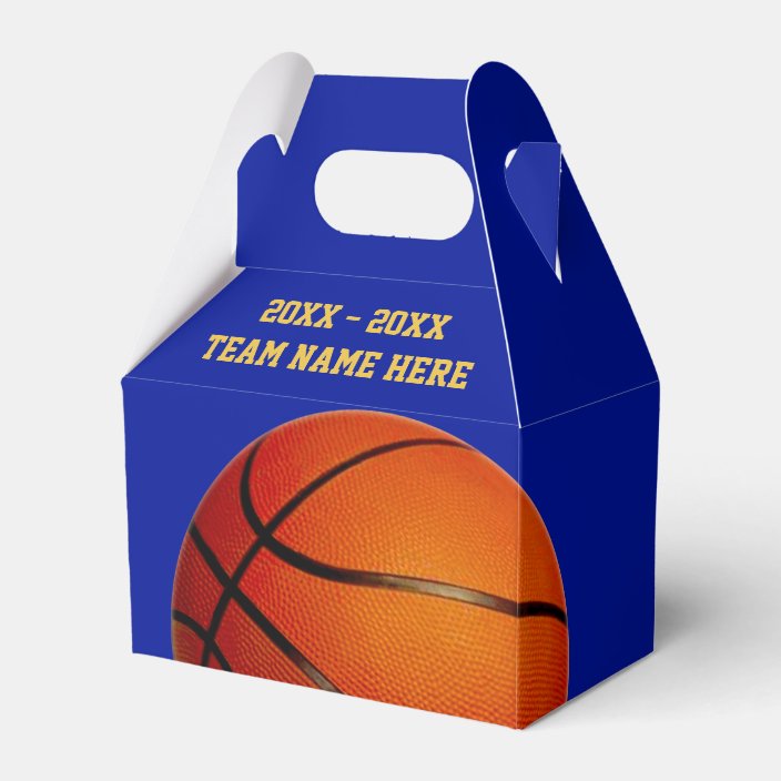 Basketball Favor Bags Boxes Your Text And Colors Zazzle Com