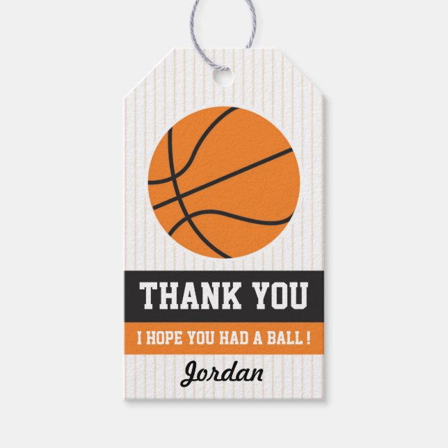 Basketball Favor Tag (Front)