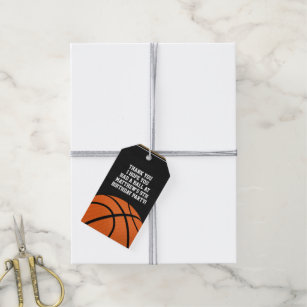 Editable Basketball Party Favor Tags Personalized Jersey 