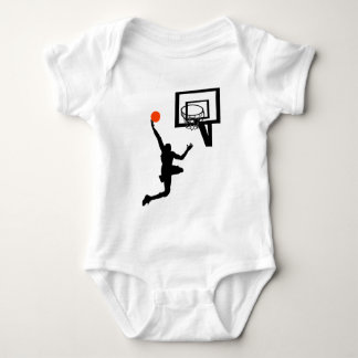 Basketball Figure Doing a Layup Baby Bodysuit