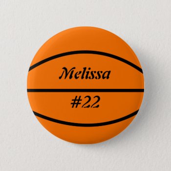 Basketball Flair Button by RedRider08 at Zazzle
