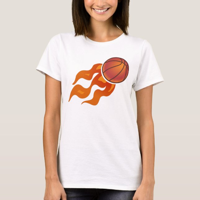 Basketball flames T-Shirt (Front)