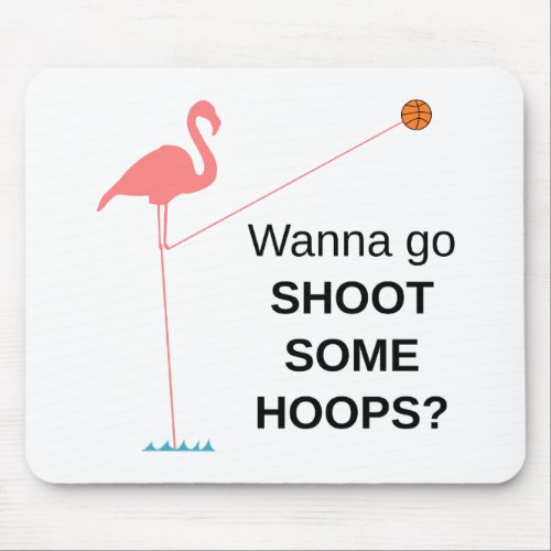 Basketball Flamingo Mousepad