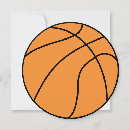 Basketball Flat Thank You Card