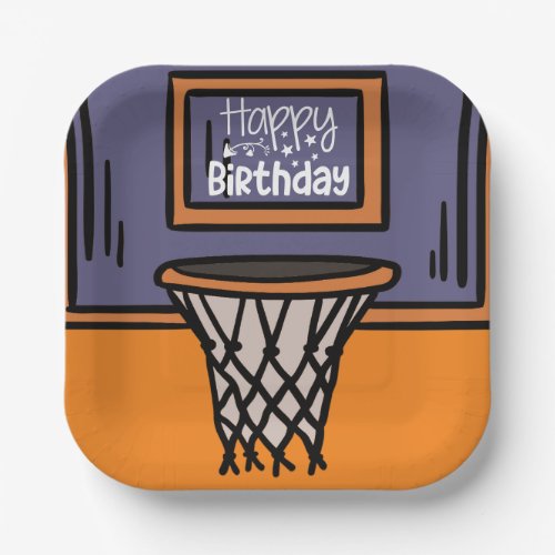 Basketball for Birthday Party  Paper Plates