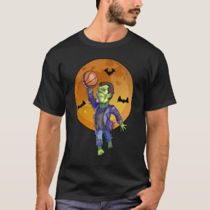 Basketball Frankenstein Halloween Boys Basketball  T-Shirt