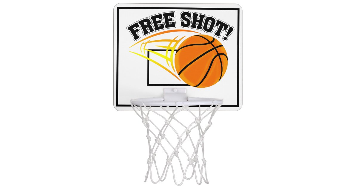 Basketball Free Shot Mini Basketball Hoop Zazzle Com