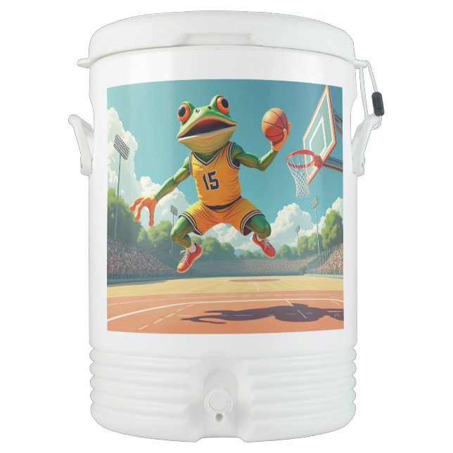Basketball Frog Igloo beverage cooler 10 gallon (Front)