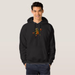 Basketball Frog men black hooded sweatshirt<br><div class="desc">Basketball Frog hooded sweatshirts are for basketball fans,  men interested in bioengineering,  science,  and cartoon fans. Basketball Frog is a whimsical or humorous creation considering the looming future convergence and cooperation of the Sports and Science worlds. Basketball Frog is Steamy Raimon original digital/AI art.</div>
