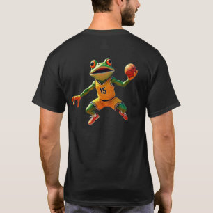 Basketball Frog men black T-shirt back