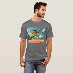 Basketball Frog men gray T-shirt
