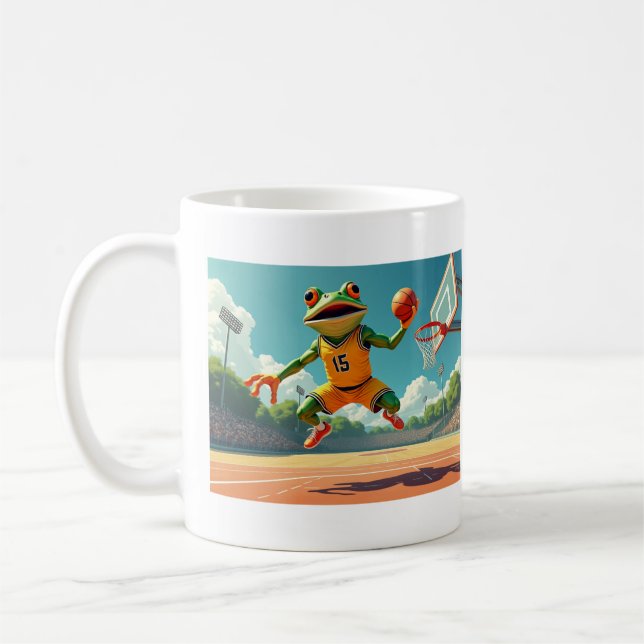 Basketball Frog mug two sided (Left)