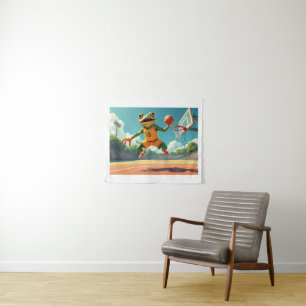 Basketball Frog tapestry