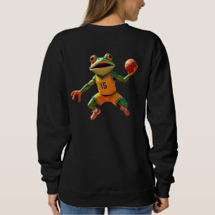 Basketball Frog women black sweatshirt back