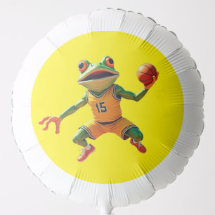 Basketball Frog yellow helium balloon