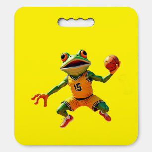 Basketball Frog yellow stadium seat cushion